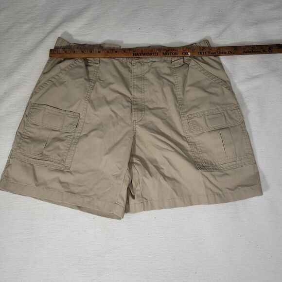 Savane Cargo Shorts Mens Sz 42 Tan Elastic Waist Hiking Pockets Outdoor Camping - Picture 7 of 14